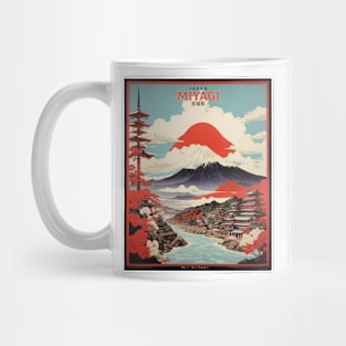 Miyagi Japan Travel Vintage Tourism Poster Mug